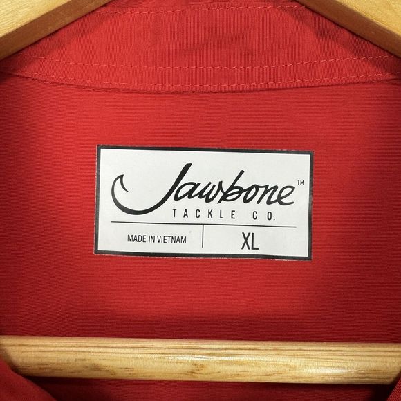 Jawbone Tackle Long Sleeve Fishing Outdoor Shirt Size XL Red Lightweight Vented - Picture 9 of 12